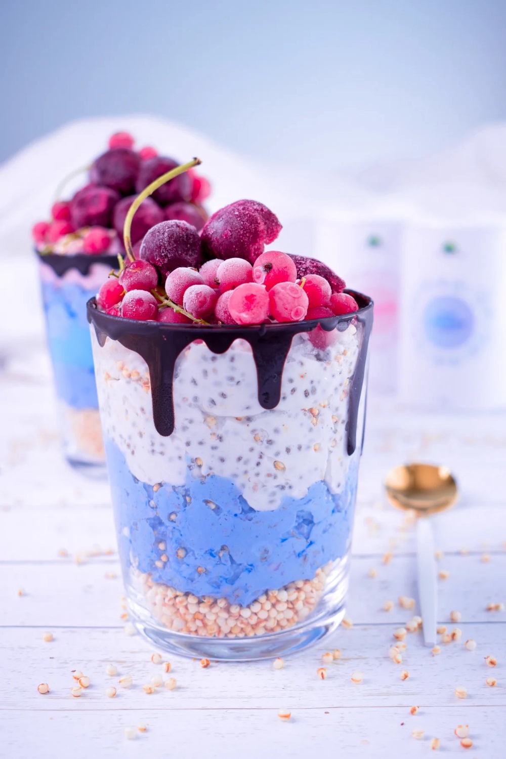 Breakfast with Coconut Chia Pudding and Overnight Oats