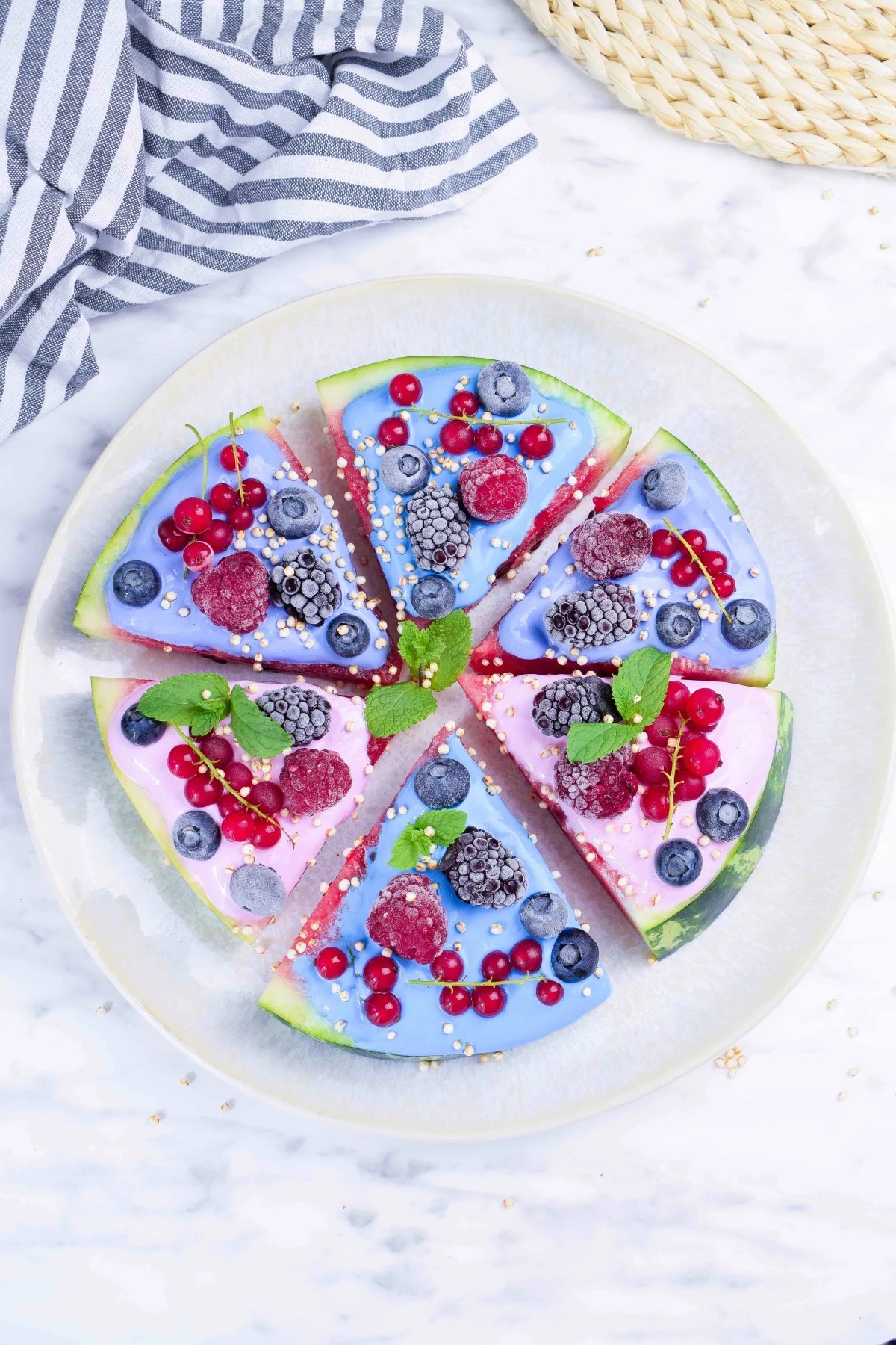 Healthy Watermelon Fruit Pizza